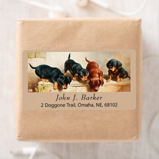 Vintage Dackel Dackel Welpen (Insitu)