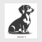 Vintage Dackel für klassische Jagdhunde Zeichnend  Aufkleber (Blatt)