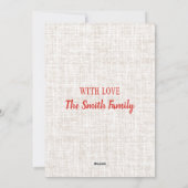 Vintage Dackel Hund Rustikale Weihnachtsgrüße Feiertagskarte (Rückseite)