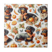 Vintage Dackel nahtlos Fliese (Vorderseite)