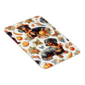 Vintage Dackel nahtlos Magnet (Rechte Seite)