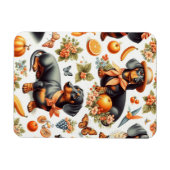 Vintage Dackel nahtlos Magnet (Horizontal)