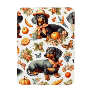 Vintage Dackel nahtlos Magnet