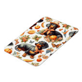 Vintage Dackel nahtlos Magnet (Linke Seite)