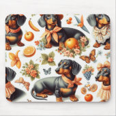 Vintage Dackel nahtlos Mousepad (Vorne)