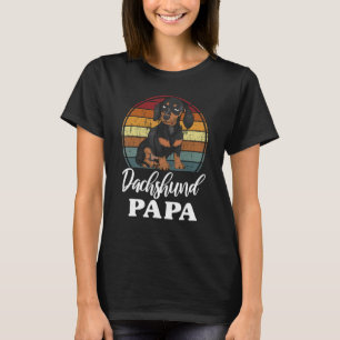 Vintage Dackel Papa Würstchen Dackel Dog Papa fath T-Shirt