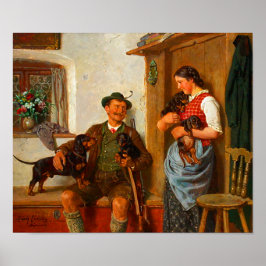 Vintage Dackeln Poster