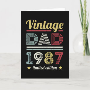 Vintage Dad 1987 40. Geburtstagsgeschenk Männer Re Karte