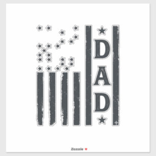 Vintage Dad Amerikanische Flagge Vektor Design_1 Aufkleber