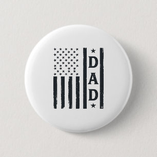 Vintage Dad Amerikanische Flagge Vektor Design_1 Button