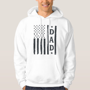 Vintage Dad Amerikanische Flagge Vektor Design_1 Hoodie