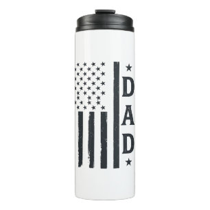 Vintage Dad Amerikanische Flagge Vektor Design_1 Thermosbecher