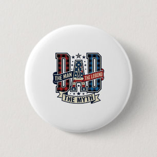 Vintage DAD Der Mann Der Mythos Die Legende T-Shir Button