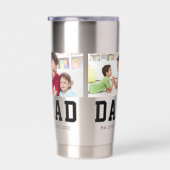 Vintage Dad Established Black Text 3 Photo Thermobecher (Rechts)