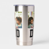 Vintage Dad Established Black Text Photo Thermobecher (Rechts)