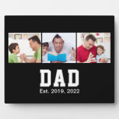 Vintage Dad Established Geschenk Text 3 Foto  Fotoplatte (Vorderseite)