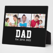 Vintage Dad Established Geschenk Text 3 Foto  Fotoplatte (Seite)