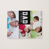 Vintage Dad Established Geschenk Text 3 Foto Puzzle (Horizontal)