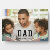 Vintage Dad Established Gift Photo Fotoplatte (Vorderseite)
