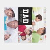 Vintage Dad Established Gift Text 3 Photo  Fleecedecke (Vorderseite (Horizontal))