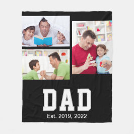 Vintage Dad Established Gift Text 3 Photo  Fleecedecke