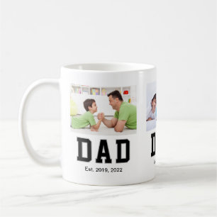 Vintage Dad Established Schwarzer Text 3 Fotos Kaffeetasse