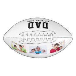 Vintage Dad Established Text 3 Photo Gift Football