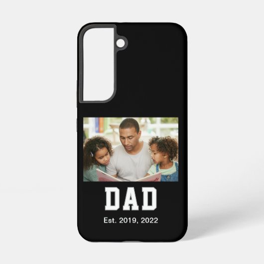 Vintage Dad Established Text Foto Samsung Galaxy Hülle (Rückseite)