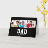 Vintage Dad Geschenktext 3 Foto Karte (Gelbe Blume)