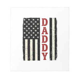 Vintage Daddy American Flag Shirt Design_1 Notizblock