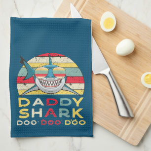 Vintage Daddy Shark "Doo Doo Doo" Geschirrtuch