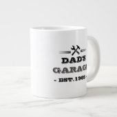 Vintage "Dad's Garage - Est. 1985" Jumbo-Tasse (Vorderseite Rechts)