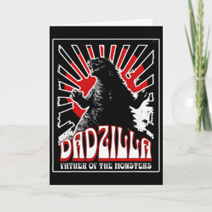 Vintage Dadzilla Vater der Monster Vatertag Karte