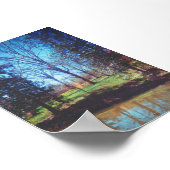 Vintage Daffodil Lake Fotografie Poster (Ecke)