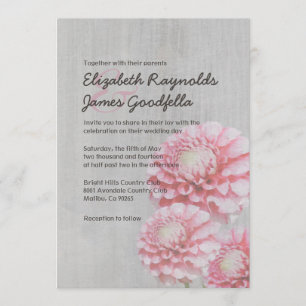 Vintage Dahlia Hochzeit Einladungen