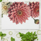 Vintage Dahlias Geschirrtuch (Gefaltet)
