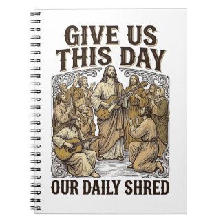 Vintage Daily Shred religiöse Gitarre Vektor Notizblock