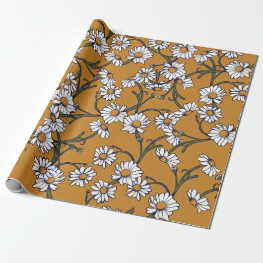 Vintage Daisies Geschenkpapier (Ungerollt)