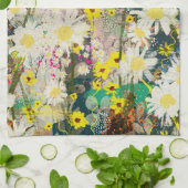 Vintage Daisies - Natur Inspiriert Blumenstrauß - Geschirrtuch (Gefaltet)