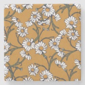 Vintage Daisies Steinuntersetzer (Vorderseite)