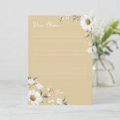 Vintage Daisy Bee Time Capsule Note Card Dankeskarte (Stehend Vorderseite)