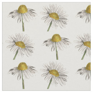 Vintage Daisy-Blume Stoff