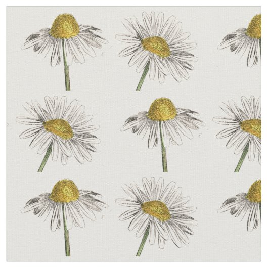 Vintage Daisy-Blume Stoff (Nahaufnahme)