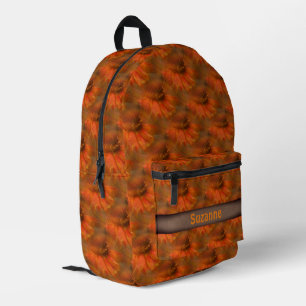 Vintage-Daisy-Blumenkunst-Muster personalisiert Bedruckter Rucksack