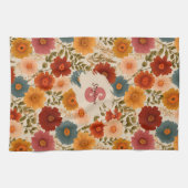 Vintage-Daisy-Blumenmuster Geschirrtuch (Horizontal)
