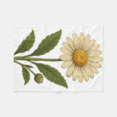 Vintage Daisy Fleecedecke (Vorderseite (Horizontal))