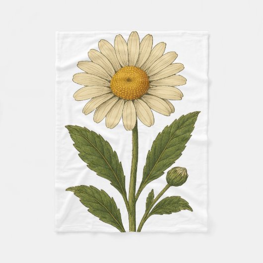Vintage Daisy Fleecedecke (Vorderseite)