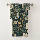 Vintage Daisy Garden Pattern Badhandtuch Set (Insitu)