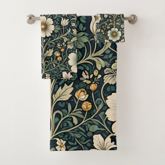 Vintage Daisy Garden Pattern Badhandtuch Set (Insitu)