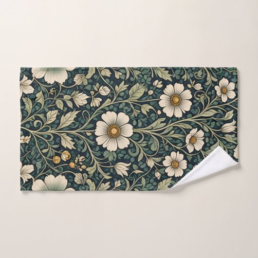 Vintage Daisy Garden Pattern Badhandtuch Set (Handtuch)